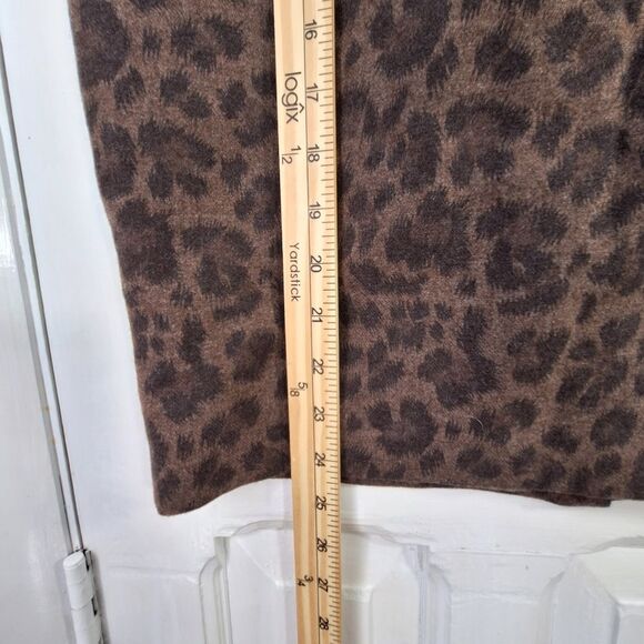 Rebecca Taylor Leopard Print Pencil Skirt Sz 8 - Picture 12 of 12